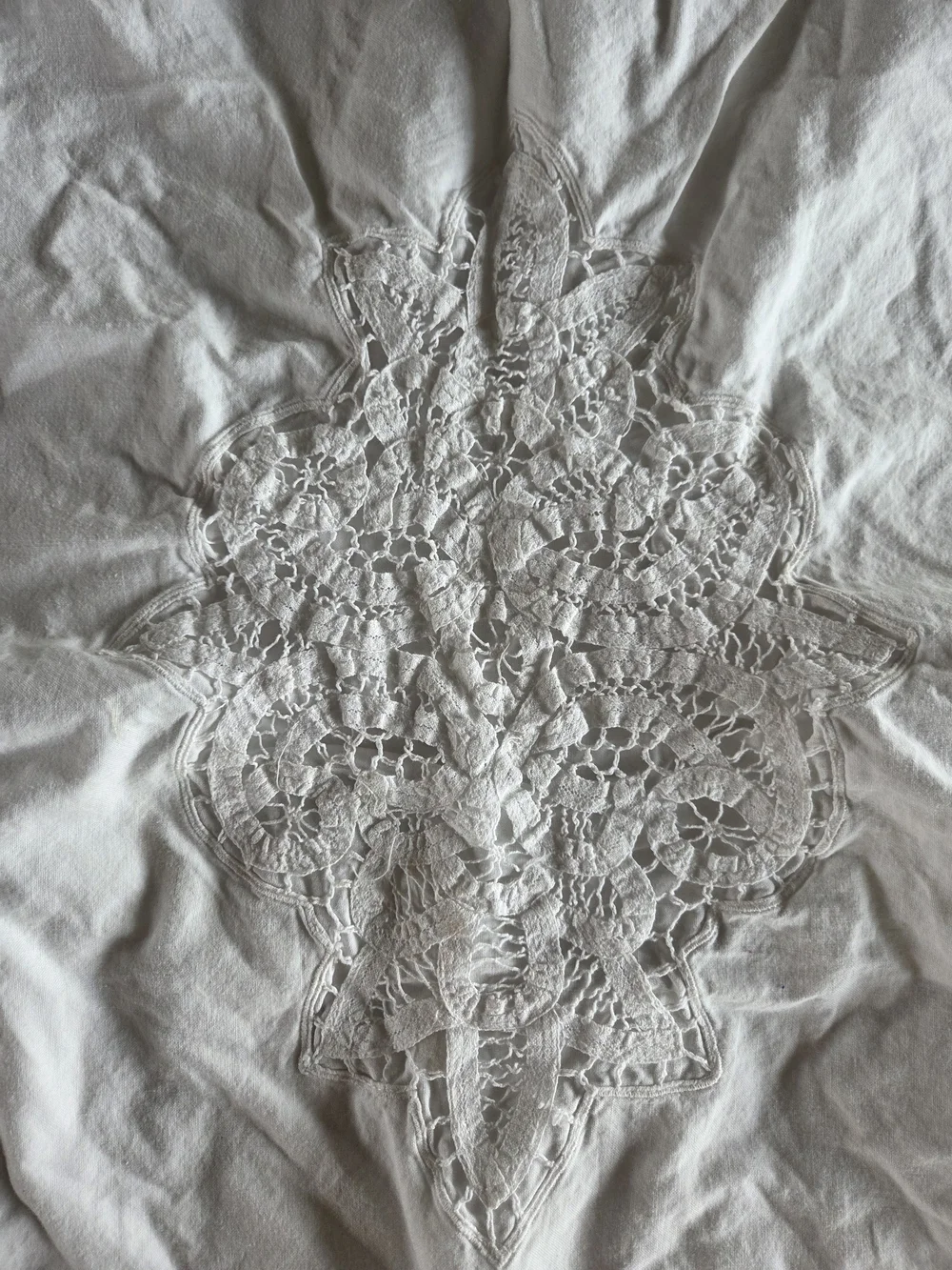 jcpenney White Lace Medallion Decorative Pillow Sham